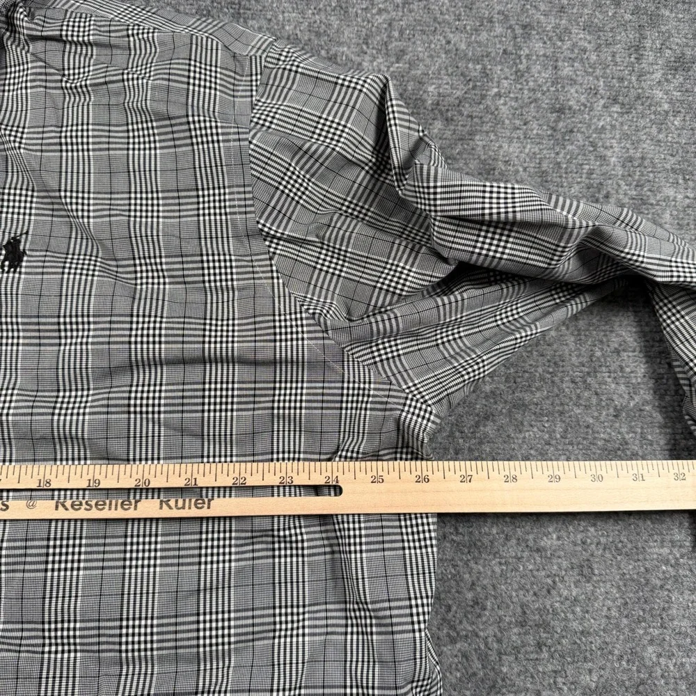 Polo Ralph Lauren Shirt Mens XXL Black Plaid 2015 US Open Non-Iron Button Down